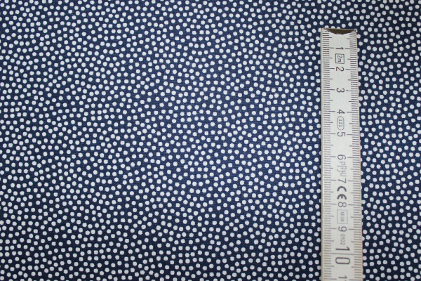 Baumwollstoff Dotty dunkelblau/weiß  (10 cm)